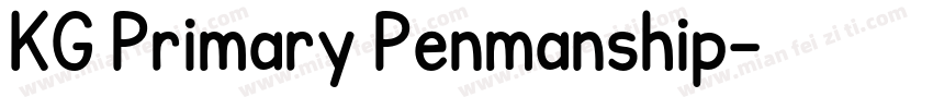 KG Primary Penmanship字体转换